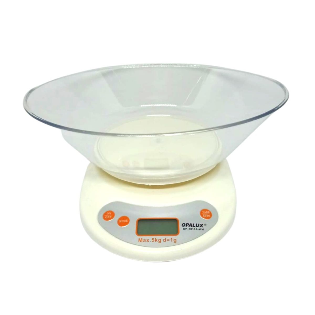 OPALUX - Balanza Digital Gramera Para Cocina Opalux 1g A 5kg Blanco