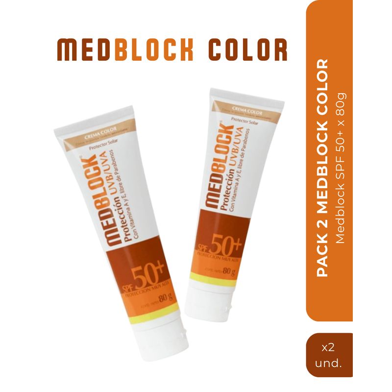 MEDBLOCK - 2 x 1 Medblock Crema Color SPF 50+