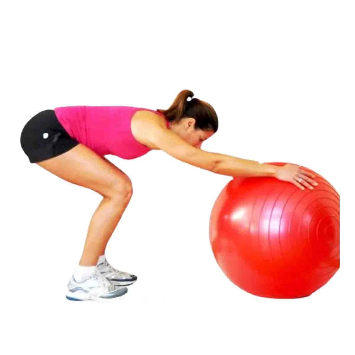 GENERICO - Pelota de Entrenamiento para Yoga de 75cm en Color Rojo