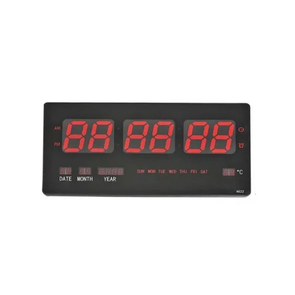 GENERICO - Pack2 Reloj Digital de Pared de 455x225cm en Negro