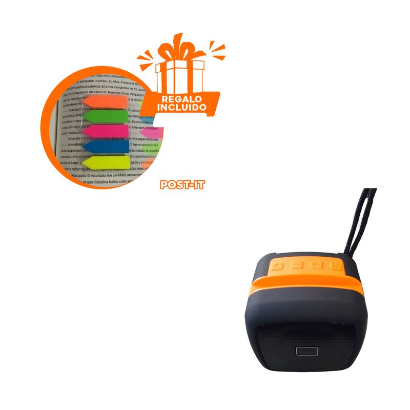 RYBIU IMPORT - Altavoz Portatil en Color Verde Y+Post-it Adhesivos