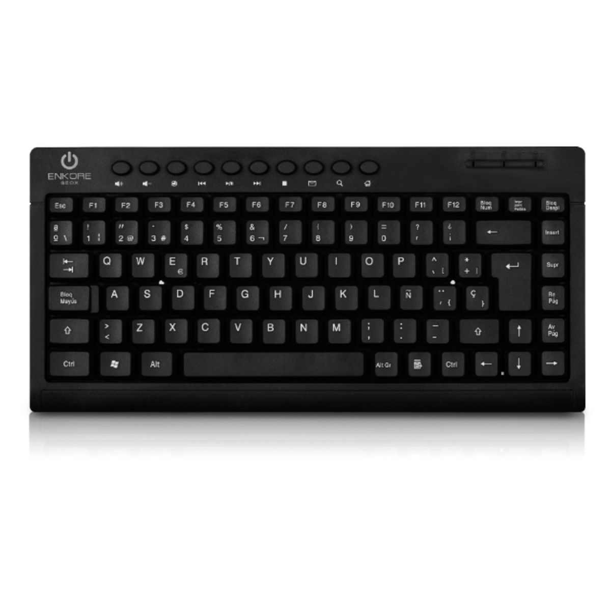 ENKORE - Teclado Oficina Slim Multimedia Waterproof Enkore Geox ENK 303