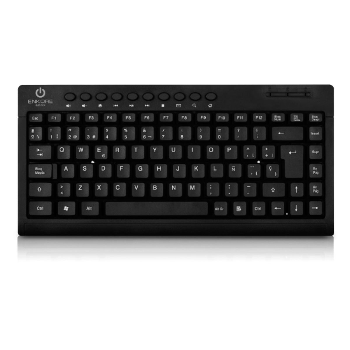 ENKORE - Teclado Oficina Slim Multimedia Waterproof Enkore Geox ENK 303