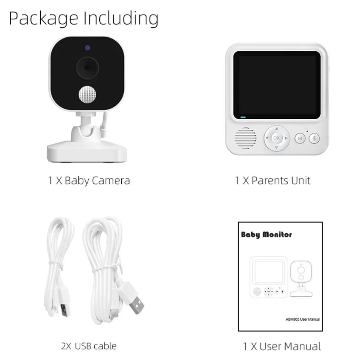 GENERICO - VIDEO MONITOR PARA BEBES HD CON CAMARA PORTATIL