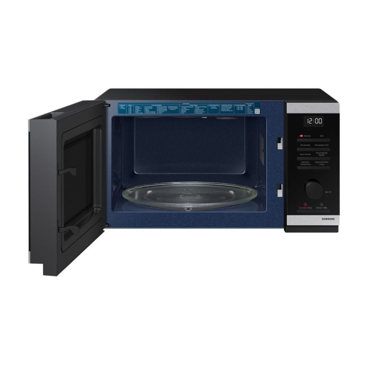 SAMSUNG - MICROONDAS SAMSUNG CON DORADOR 23lts Acero Inoxidable MG23DG4524ATPE