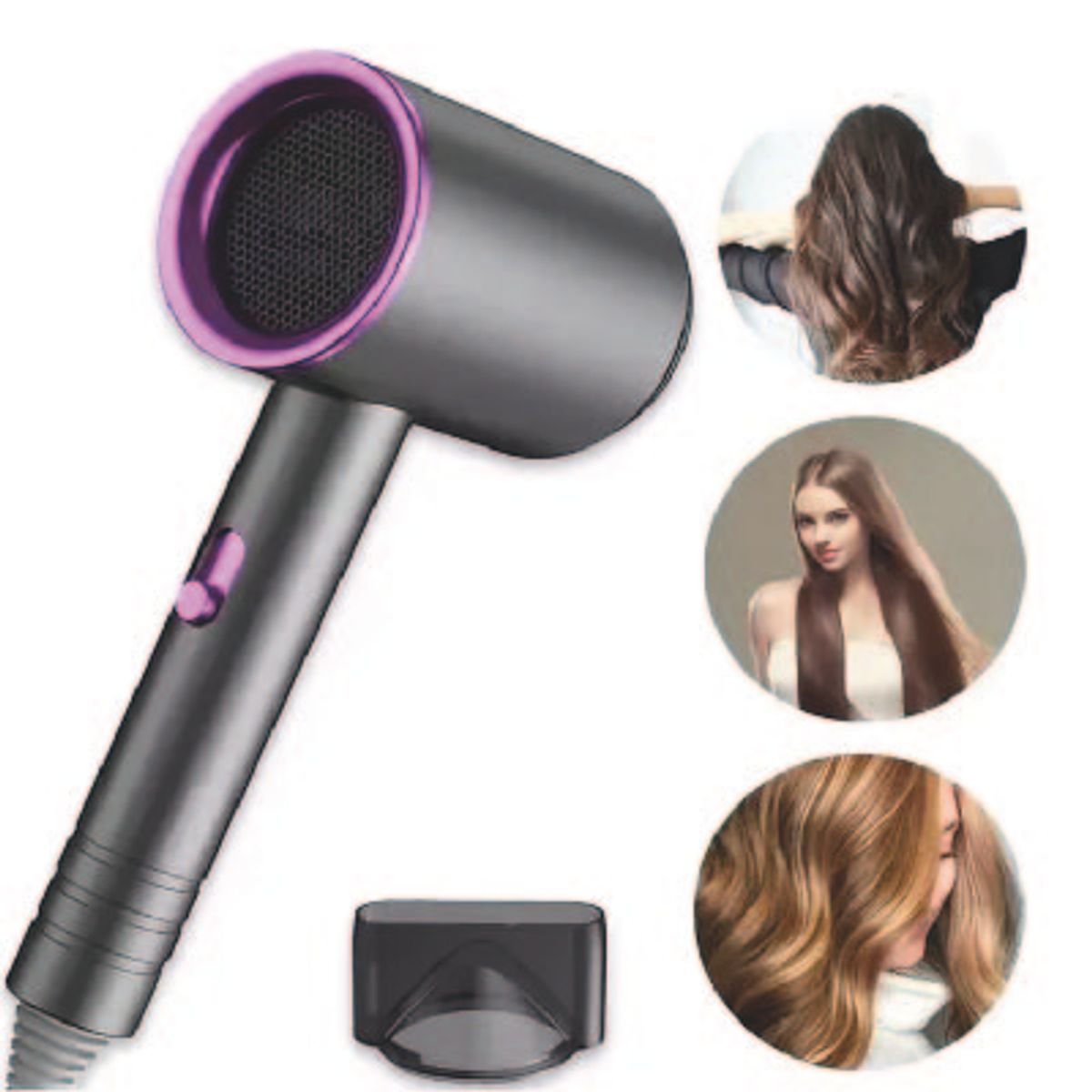 GENERICO - Secador de Cabello Powerful Hair Dryer