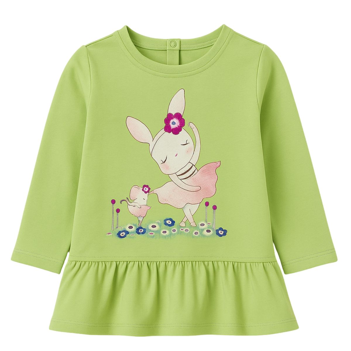 GENERICO - Polo Niña Manga Larga Verde Algodón  Angela Kids