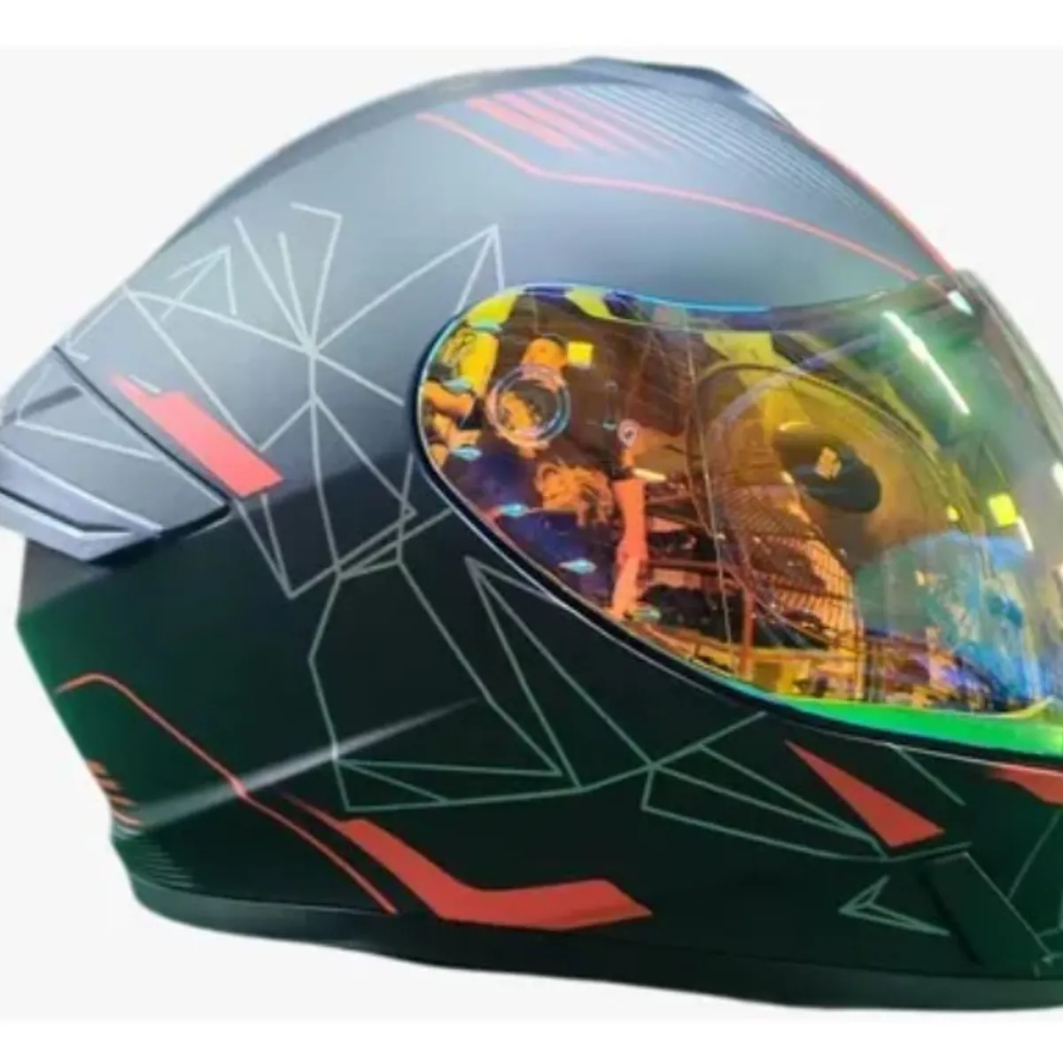 CES - CASCO MOTO CES AIRFLITE NEGRO ROJO ECER2206 DOBLE VISOR