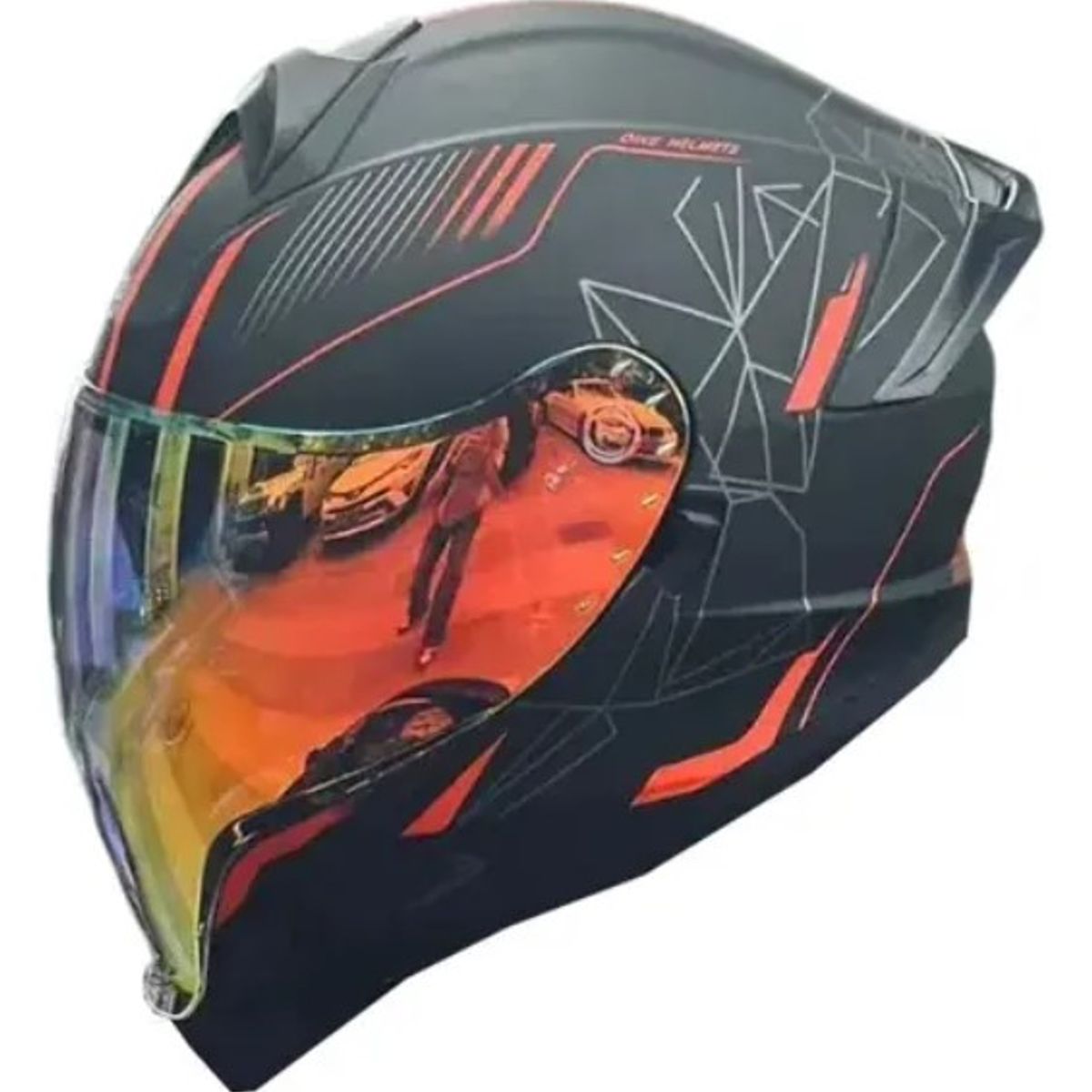 CES - CASCO MOTO CES AIRFLITE NEGRO ROJO ECER2206 DOBLE VISOR