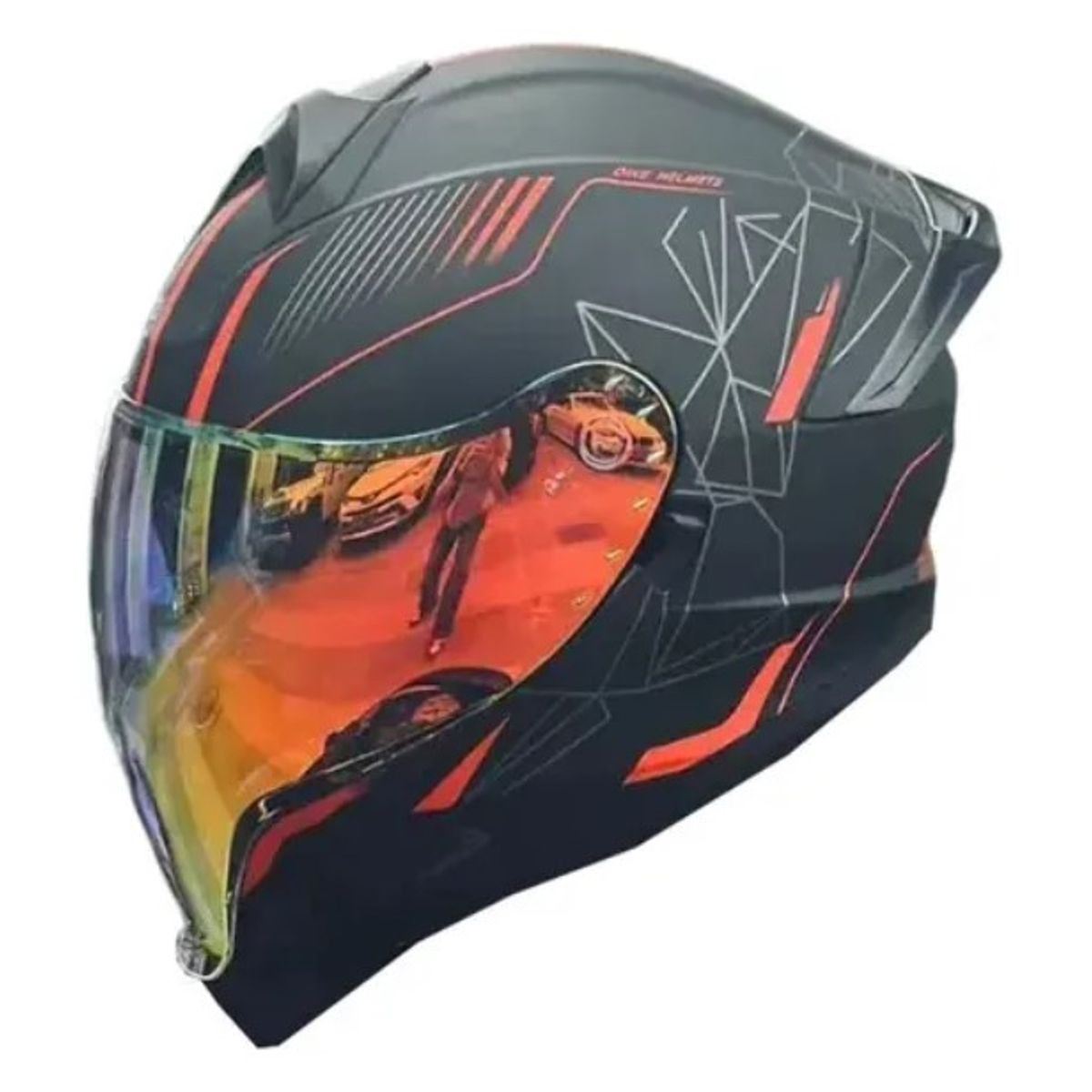 CES - CASCO MOTO CES AIRFLITE NEGRO ROJO ECER2206 DOBLE VISOR