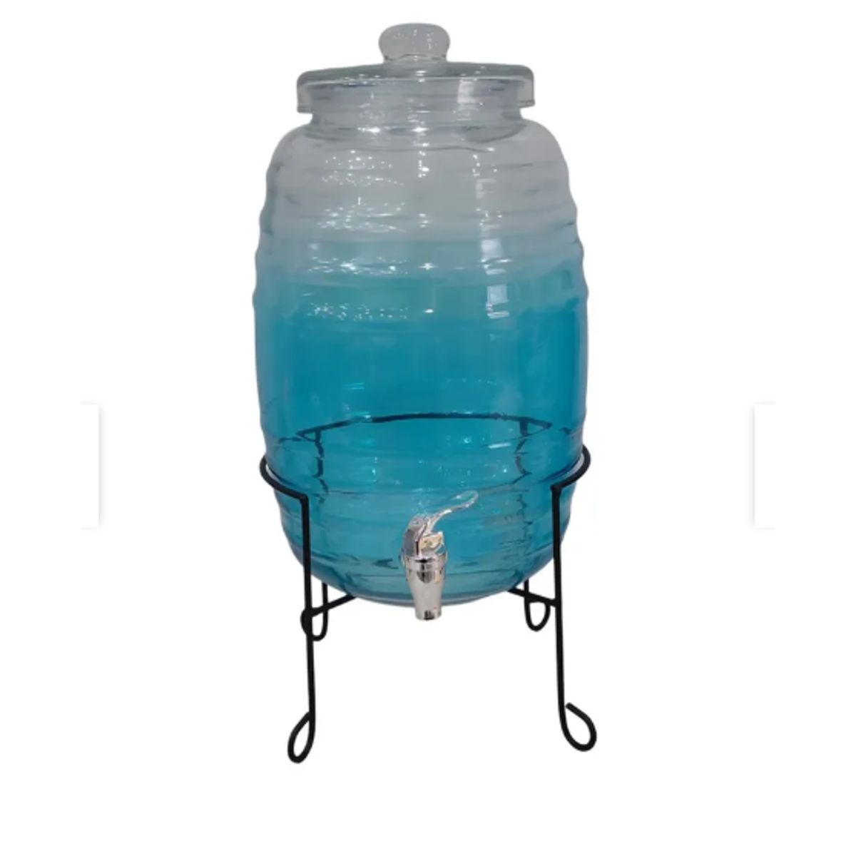 GENERICO - Dispensador De Vidrio En Forma De Barril Celeste