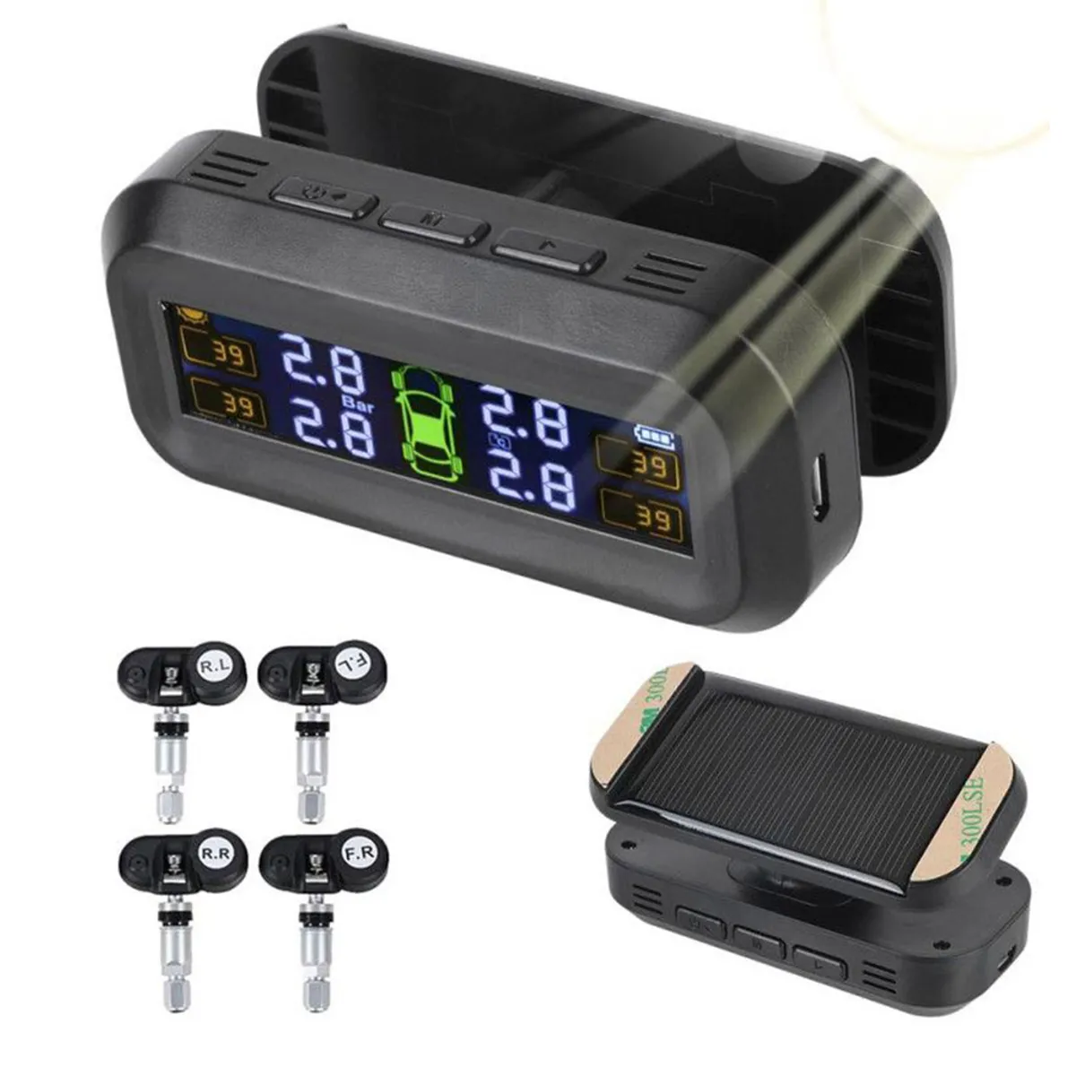 GENERICO - Monitor Solar de Presión de Neumáticos Volttak TPMS