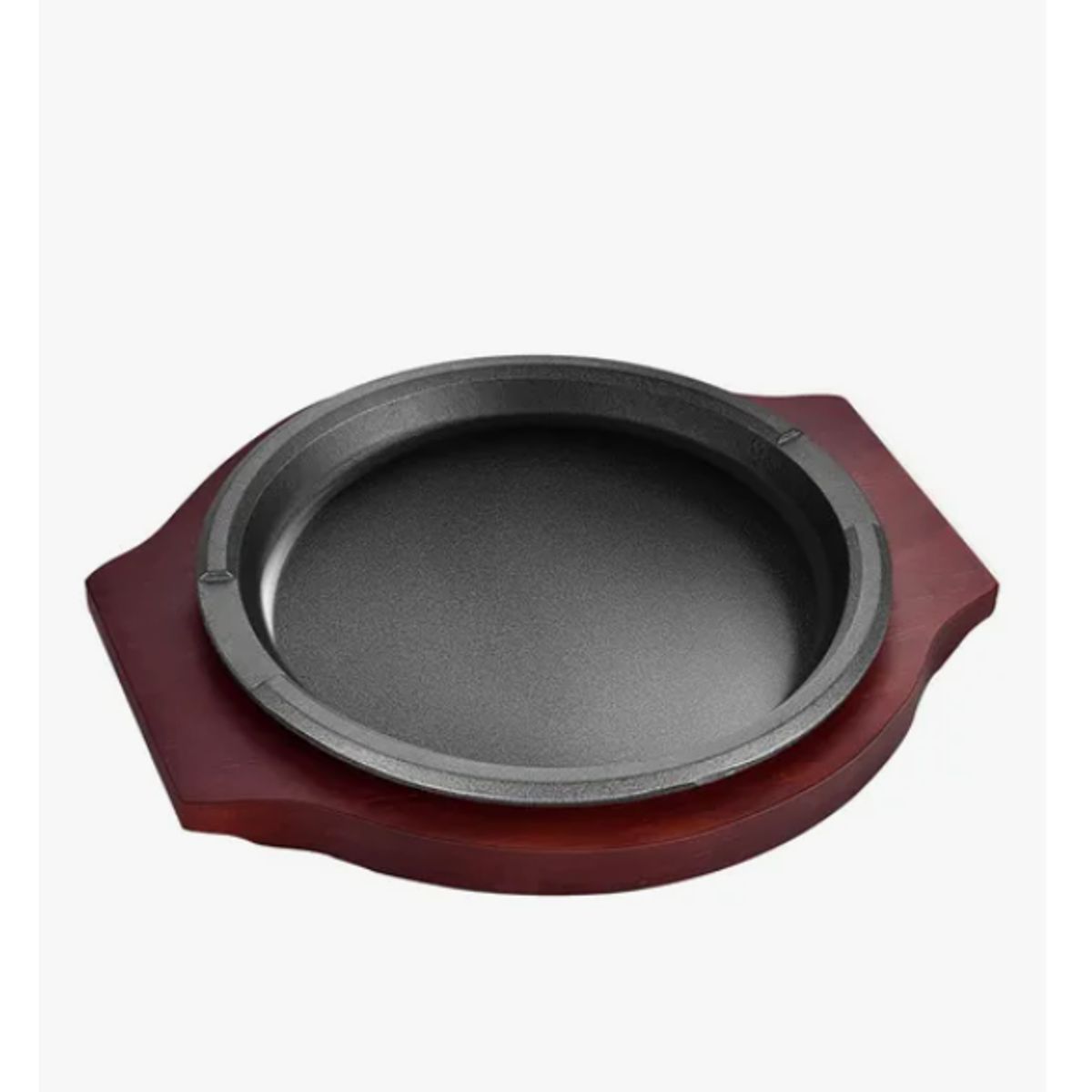 GENERICO - Sarten Para Servir De Hierro Fundido Con Base De Madera