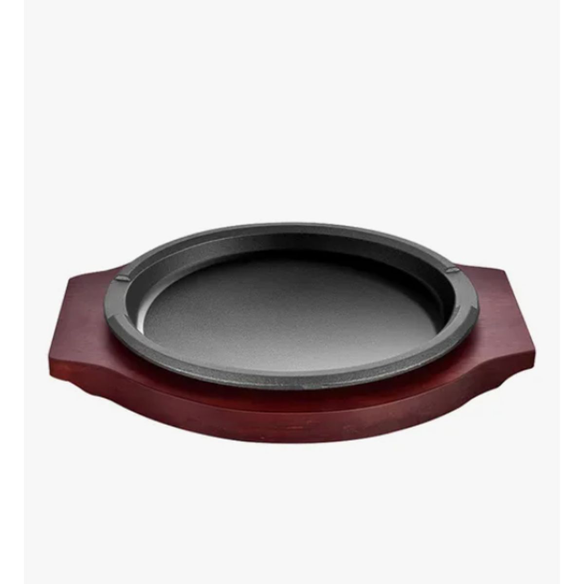 GENERICO - Sarten Para Servir De Hierro Fundido Con Base De Madera