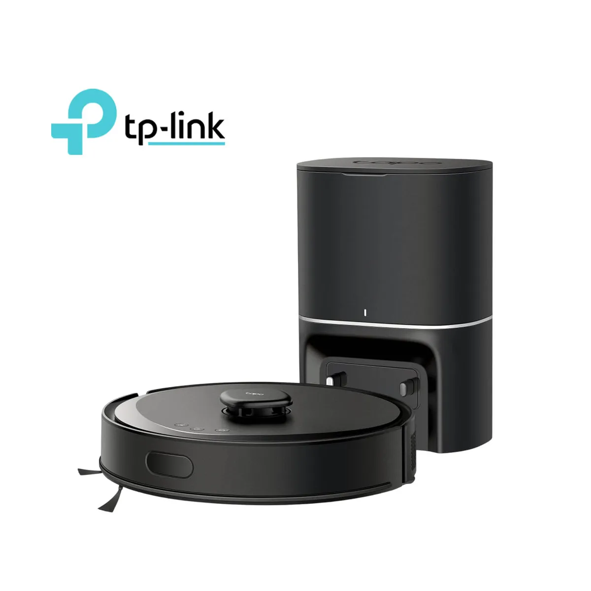 TP LINK - Tapo RV30 Max Plus Robot Aspirador Trapeador Negro + Base Autovaciado