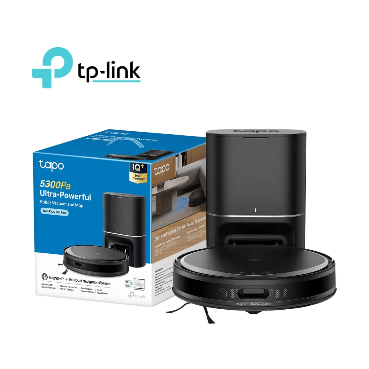 TP LINK - Tapo RV20 Max Plus Robot Aspirador y Trapeador + Base de Autovaciado