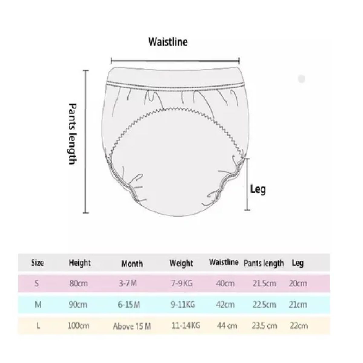 GENERICO - Pack X8 Unid Calzoncitos Entrenamiento Para Bebes Talla 80