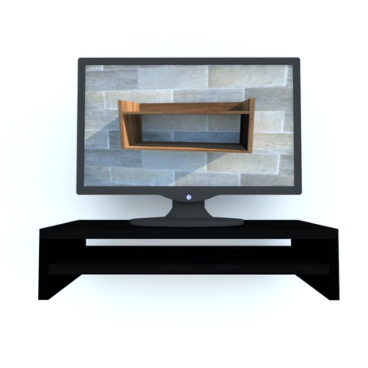 GENERICO - Base soporte para monitor Negro