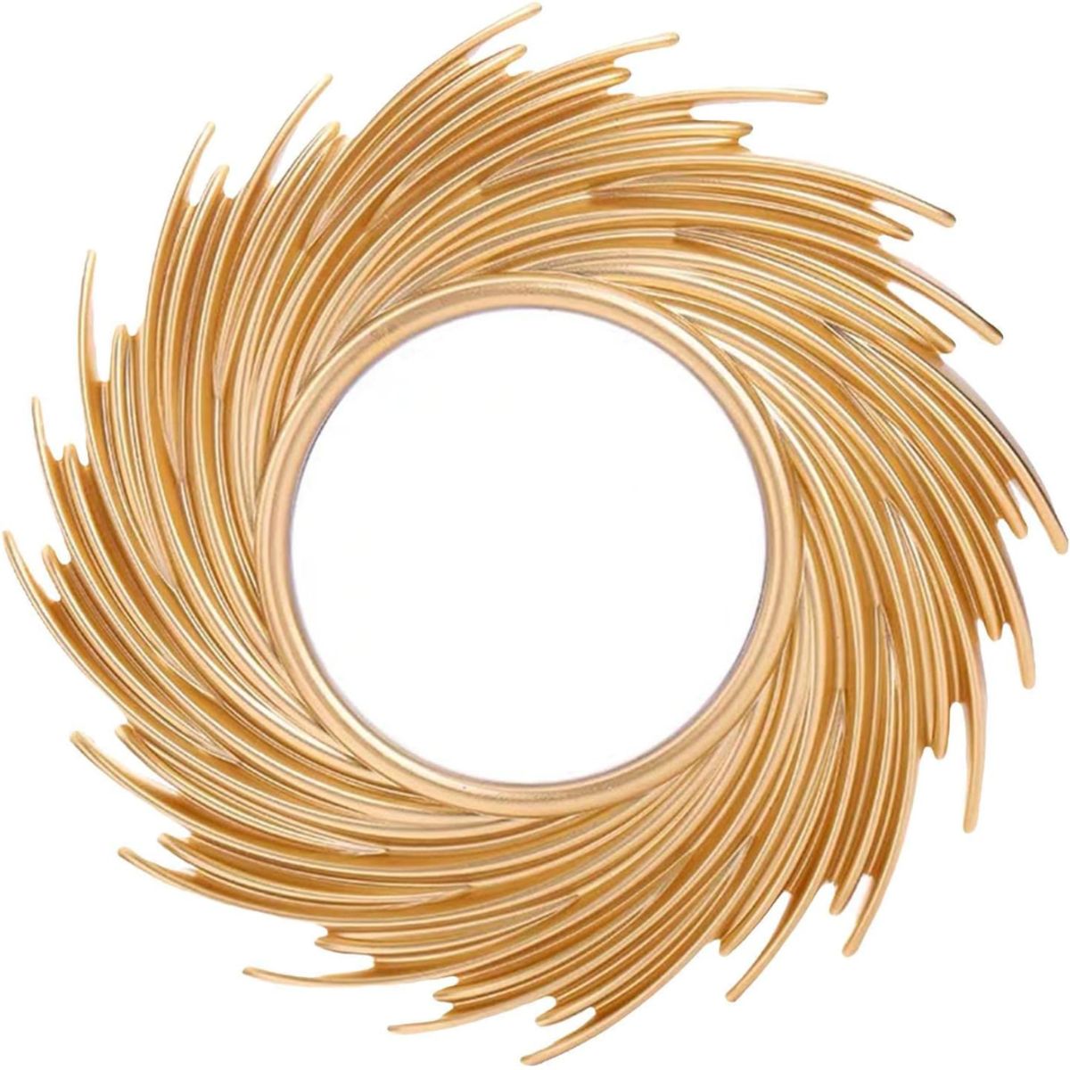 INSPIRA MARKET - Espejo Decorativo con marco Dorado Estilo Sol