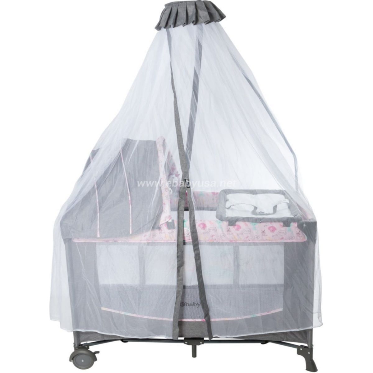 EBABY - Cuna Colecho Mecedora Dacora ROSADO