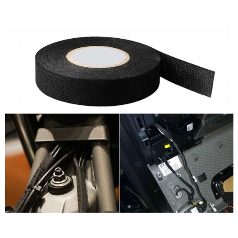 BLACK HAWK - Cinta De Tela Automotriz Especial Instalación Eléctrica