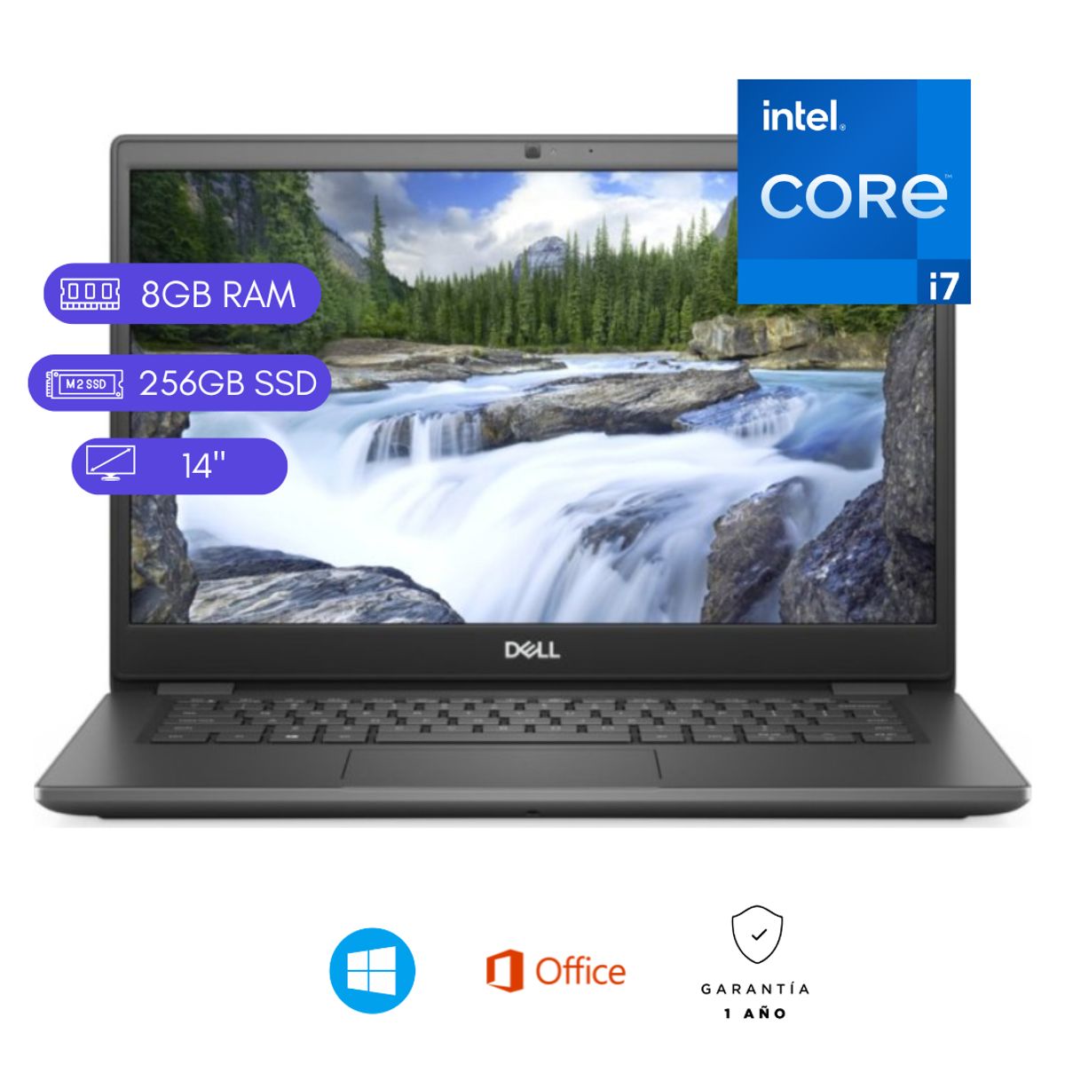 DELL - Laptop Reacondicionada Dell Latitude 3410 - 14" - Core i7 10ma Gen - 8GB RAM - 256GB SSD