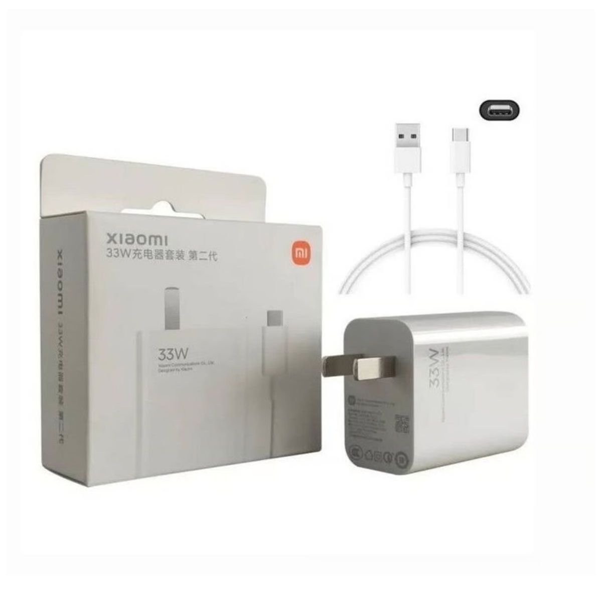 XIAOMI - Cargador Xiaomi 33W + Cable USB-C para Redmi Note 12 Original