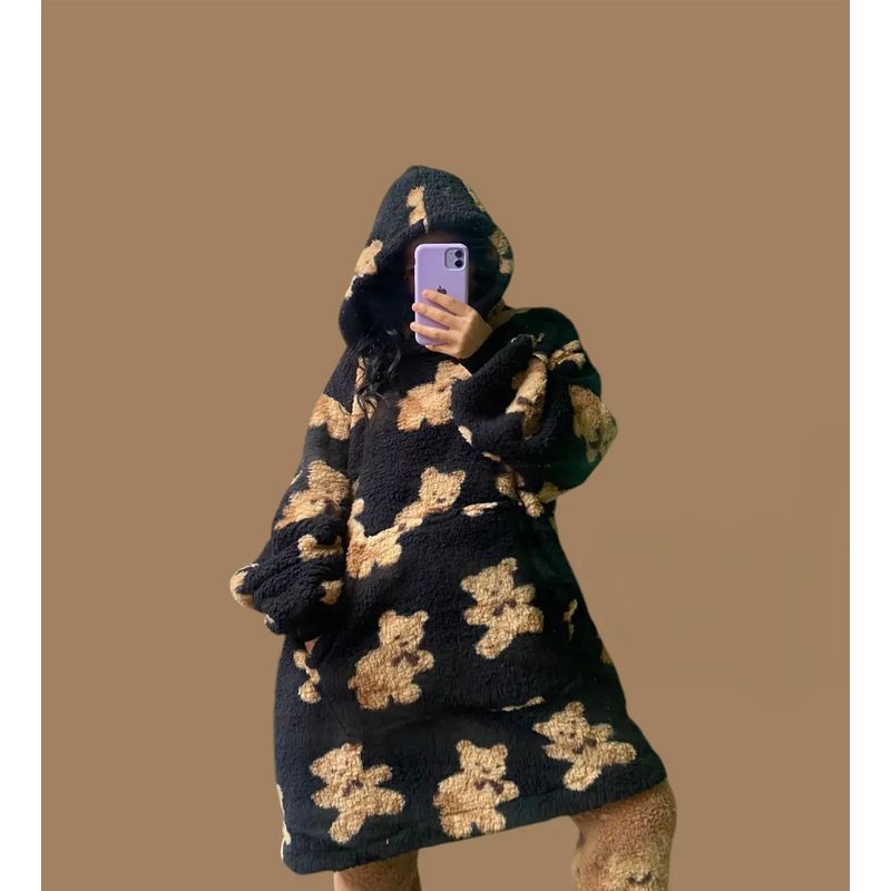 POLERON PIJAMA TEDDY PELUCHE INVIERNO PARA MUJER GENERICO