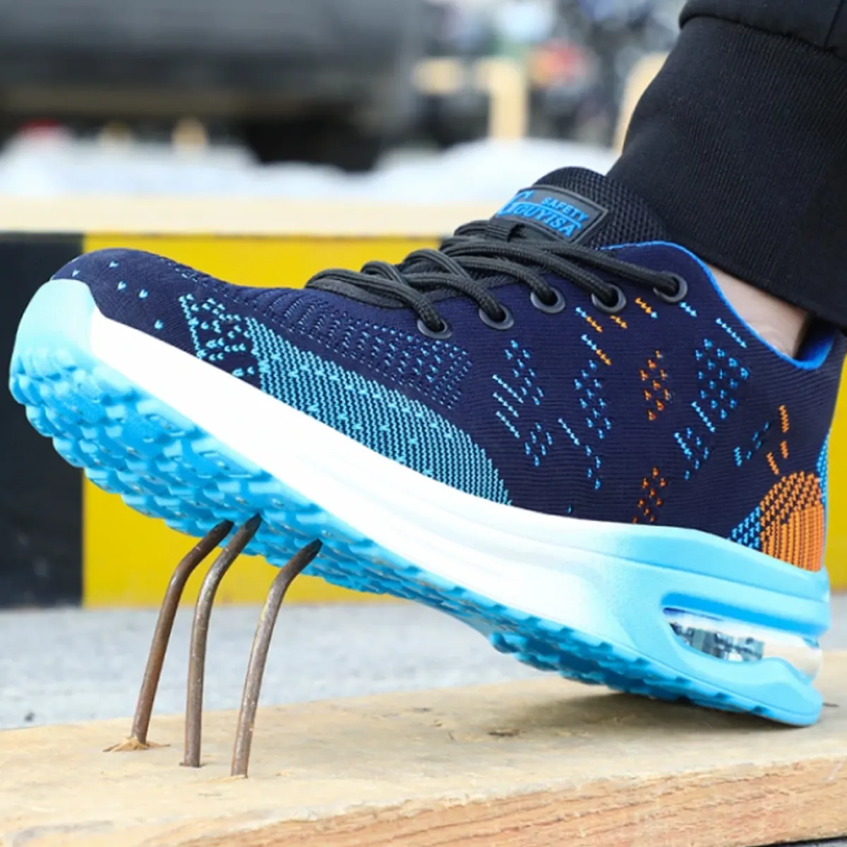 GENERICO - ZAPATO DE SEGURIDAD PUNTA DE ACERO hombre