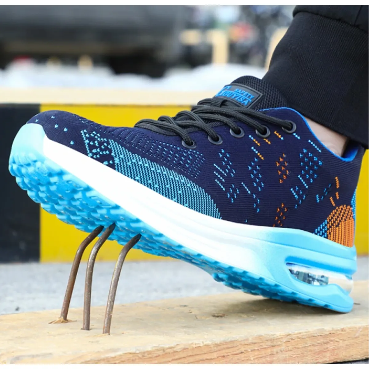 GENERICO - ZAPATO DE SEGURIDAD PUNTA DE ACERO hombre