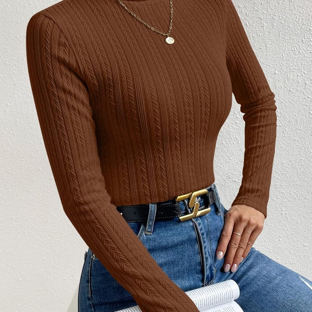 GENERICO - Caffarena Manga Larga Tipo Shein