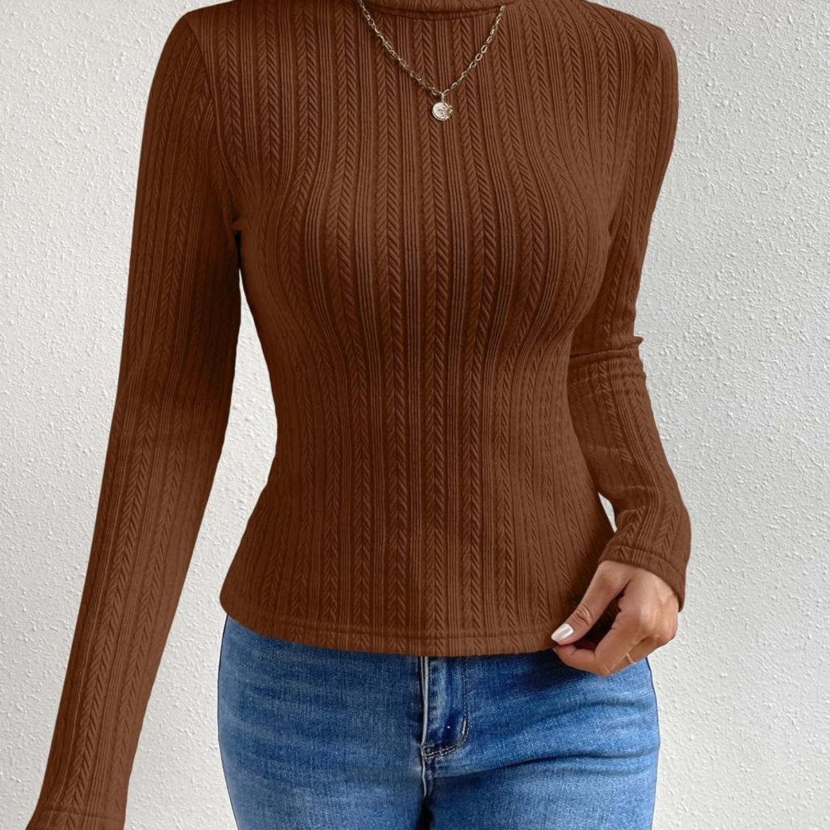 GENERICO - Caffarena Manga Larga Tipo Shein