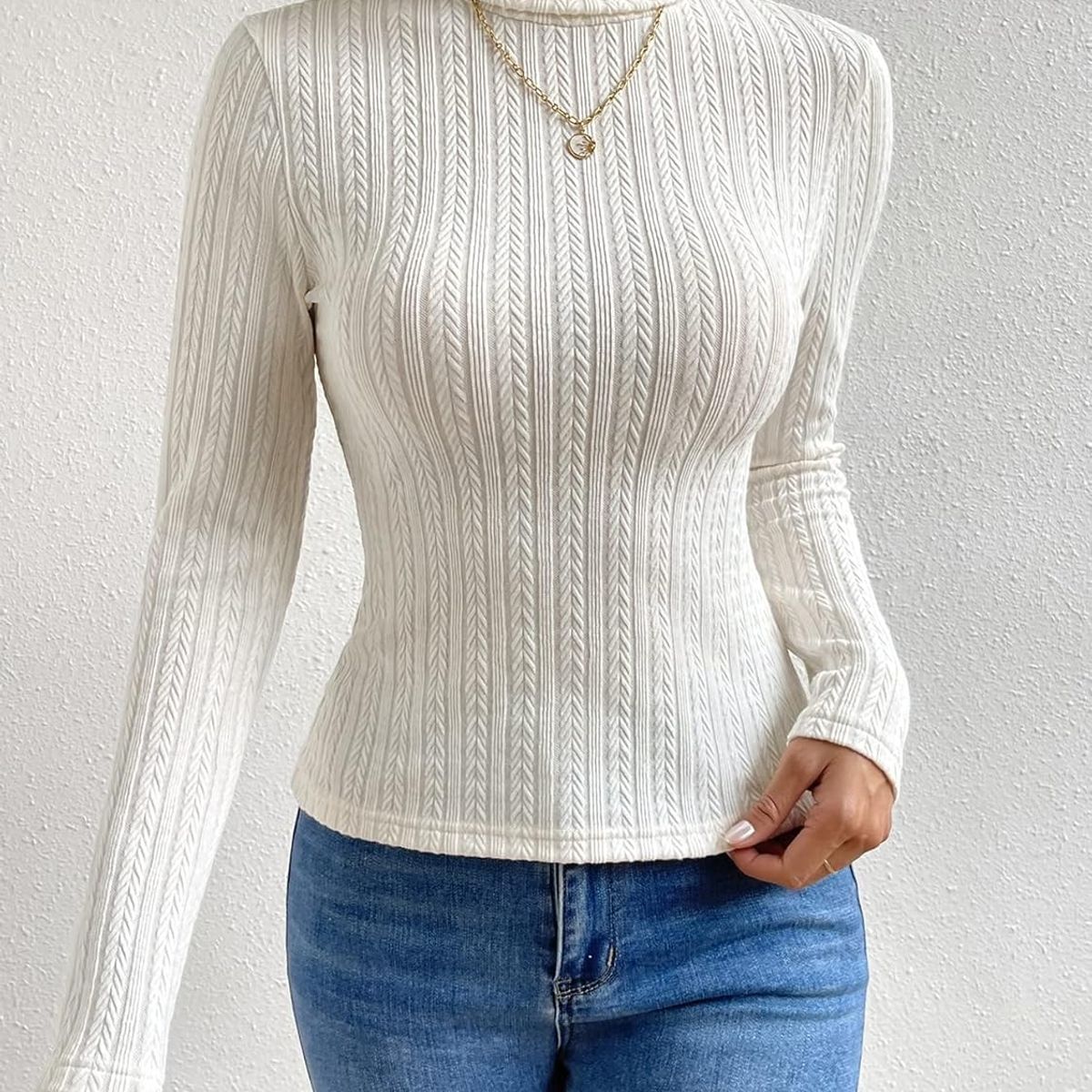 GENERICO - Caffarena Manga Larga Tipo Shein