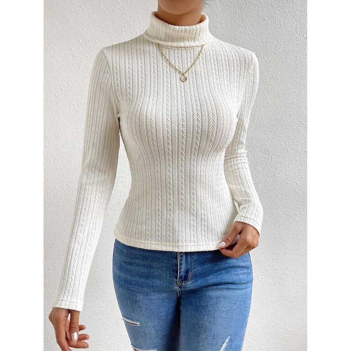 GENERICO - Caffarena Manga Larga Tipo Shein