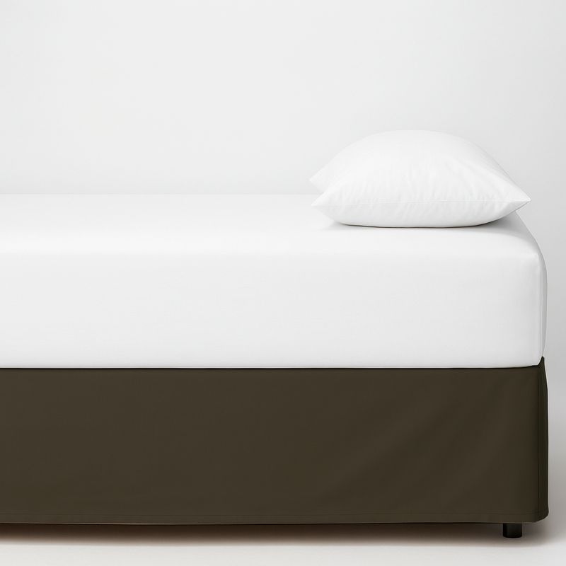 GENERICO - FALDON DE TARIMA KING 200CM x 200CM MINIMAL MICROFIBRA MARRON CLARO 35CM