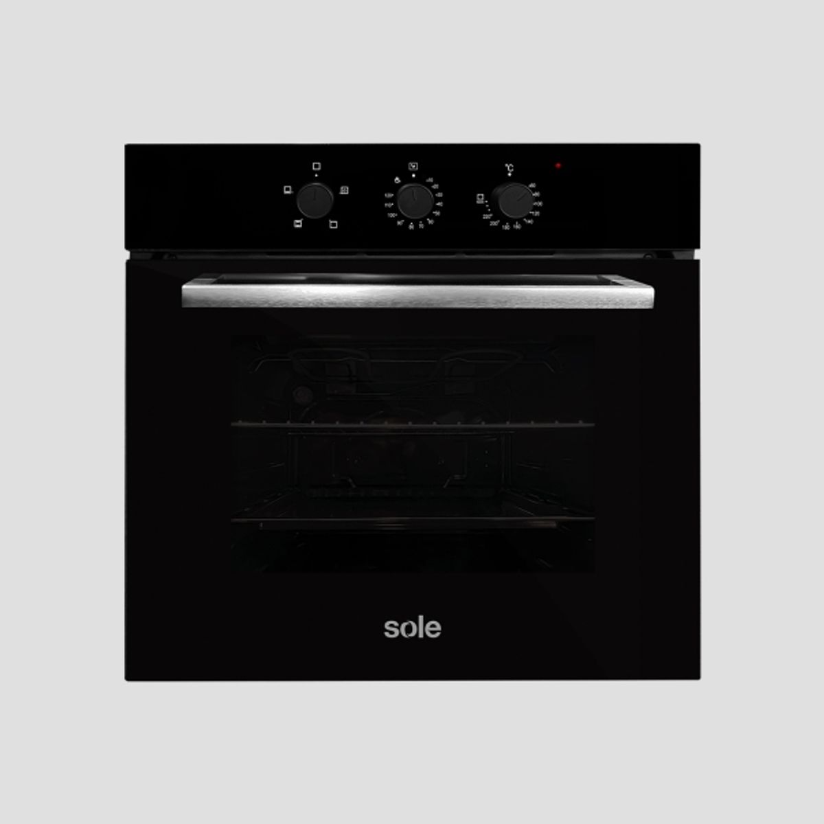 SOLE - Horno Empotrable Compact Eléctrico 60cm 57L Negro Sole SOLHO013V3