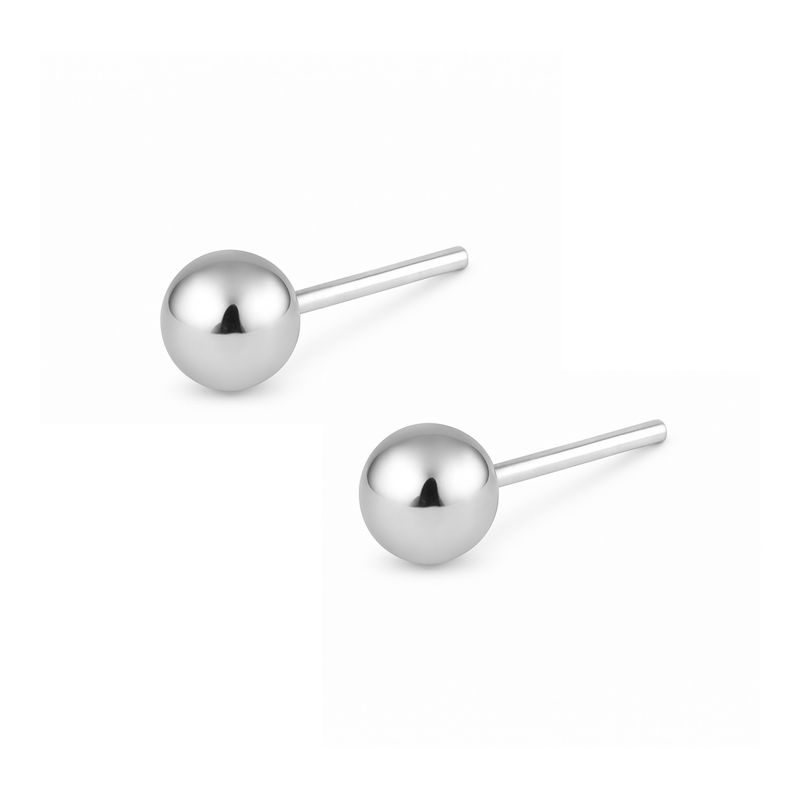 AMBAR JOYERIA - Aretes Bolita Brillante 6 Plata 925
