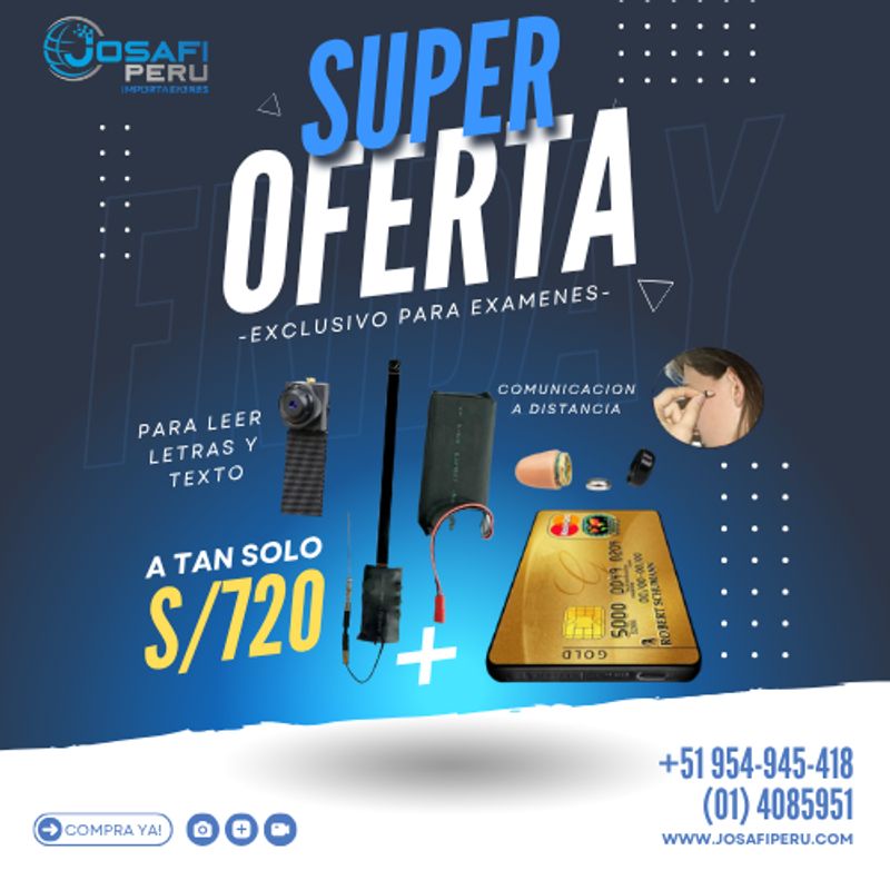 GENERICO - Cámara oculta + Kit de pinganillo