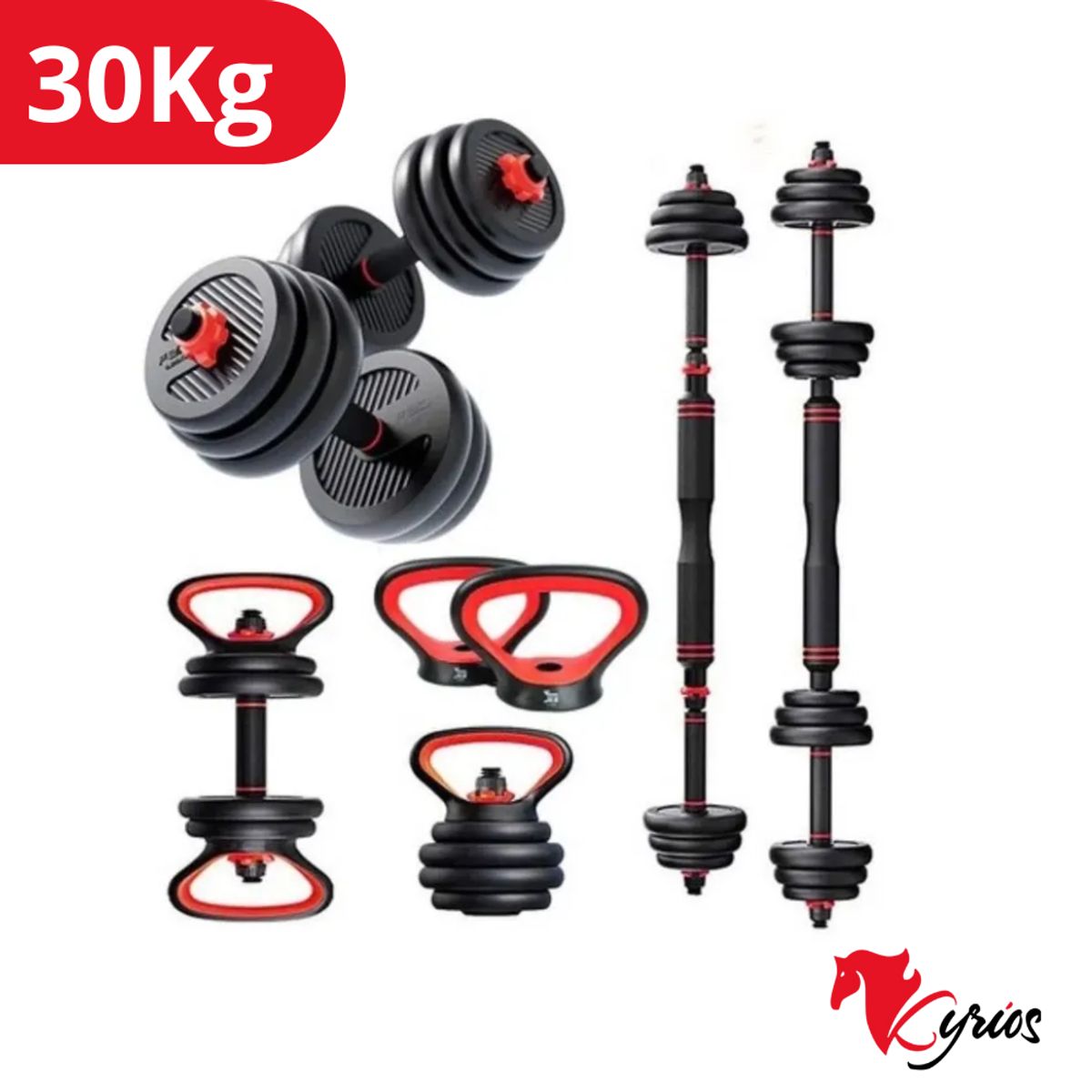 NO LOGO - Set De Convertible De Mancuernas De 30 KG