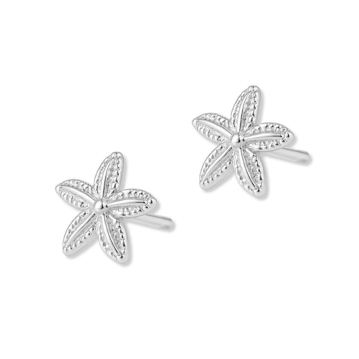 AMBAR JOYERIA - Aretes Estrella de Mar Plata 925