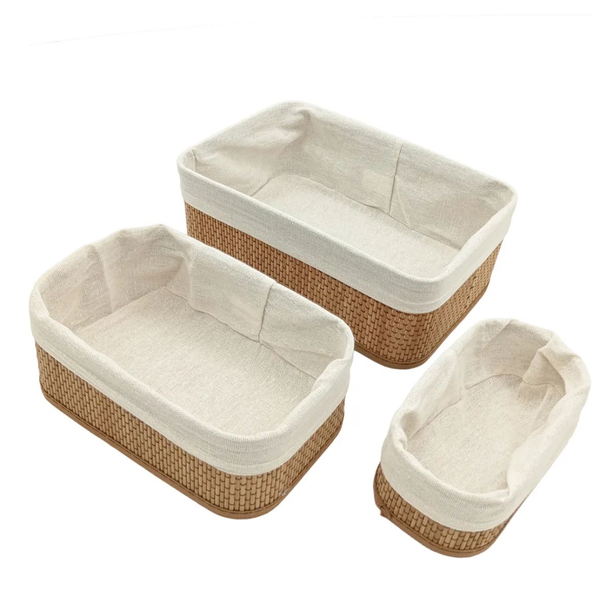 GENERICO - Canasta Cesto Organizador caja organizadora Set x3