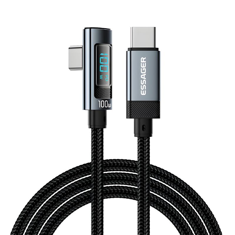 ESSAGER - Cable de Carga Rápida Essager  100W Tipo C ideal para Android y MacBook