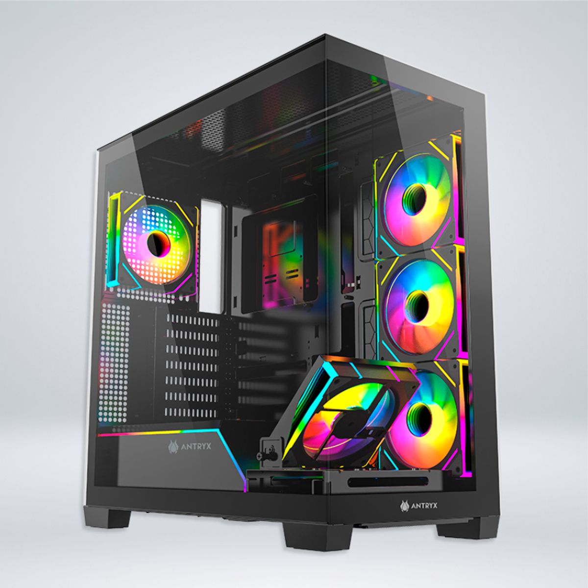 ANTRYX - CASE ANTRYX FX 850 PRO BLACK, INFINITY ARGB FAN X5, USB TIPO-C