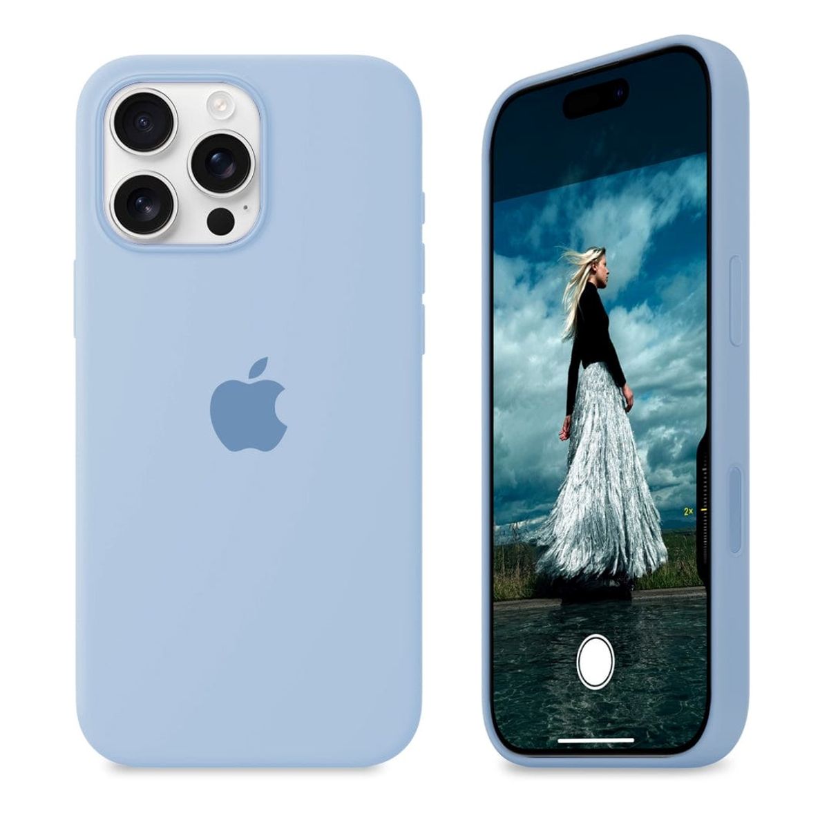 CASE - Case Silicona Para Iphone 16 PRO - CELESTE