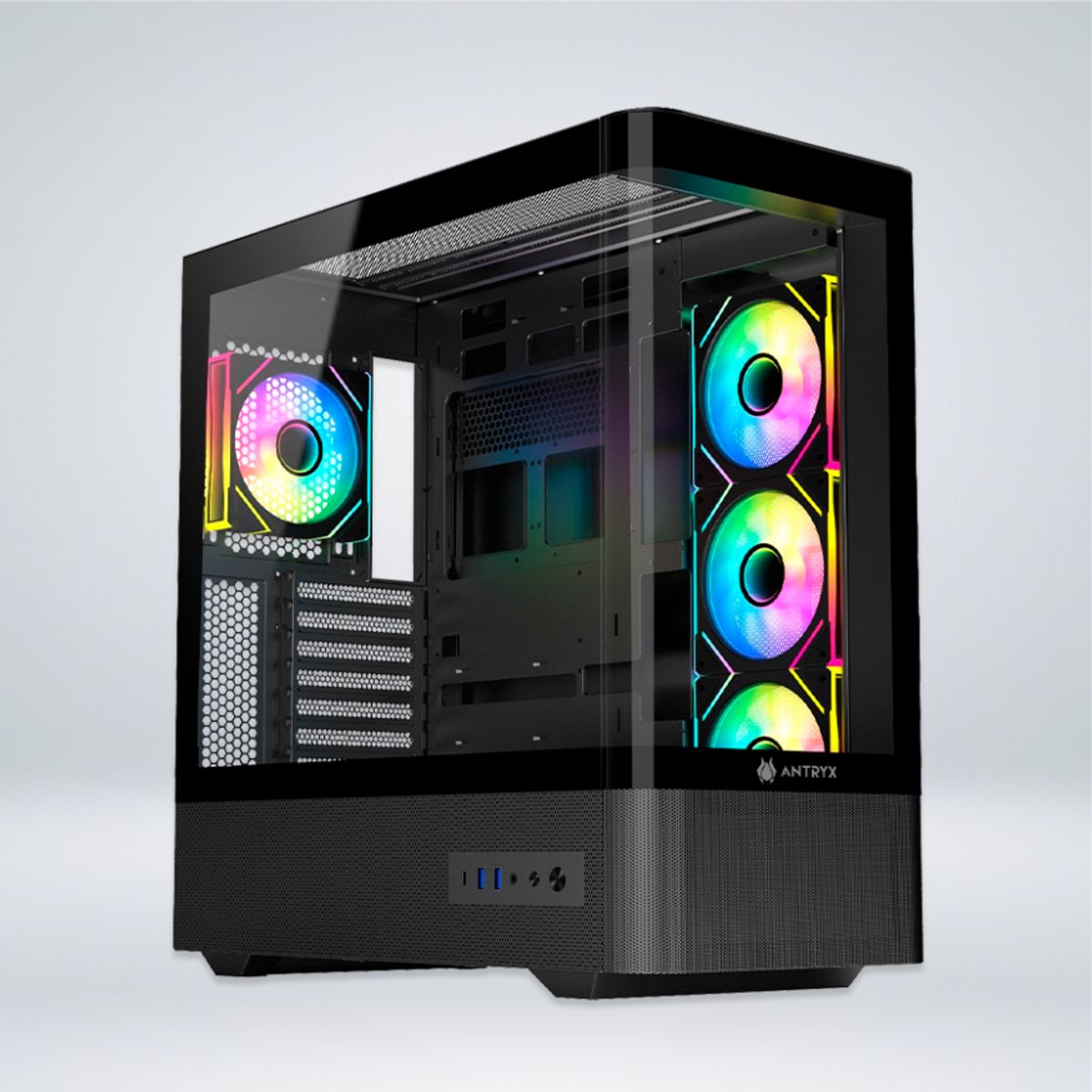 ANTRYX - CASE ANTRYX FX 830 BLACK, INFINITY ARGB FAN X4, USB TIPO-C (AC-FX830K)