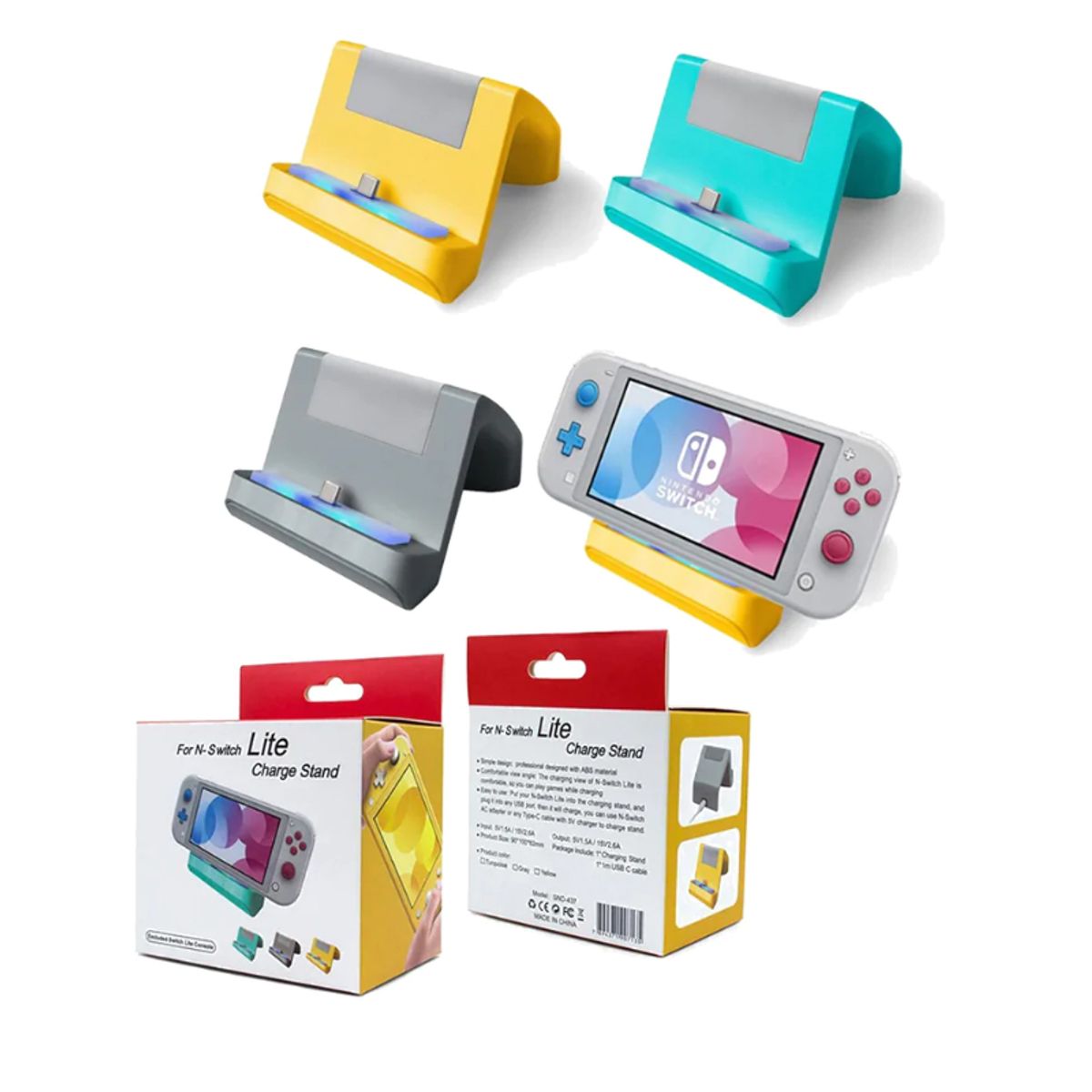 GENERICO - Base Cargador Para Nintendo Switch y Switch Lite Dock con cable