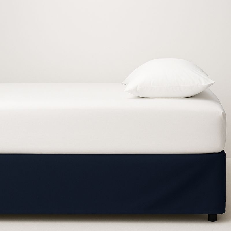 GENERICO - FALDON DE TARIMA 2 PLAZAS MINIMAL MICROFIBRA AZUL OSCURO 30CM