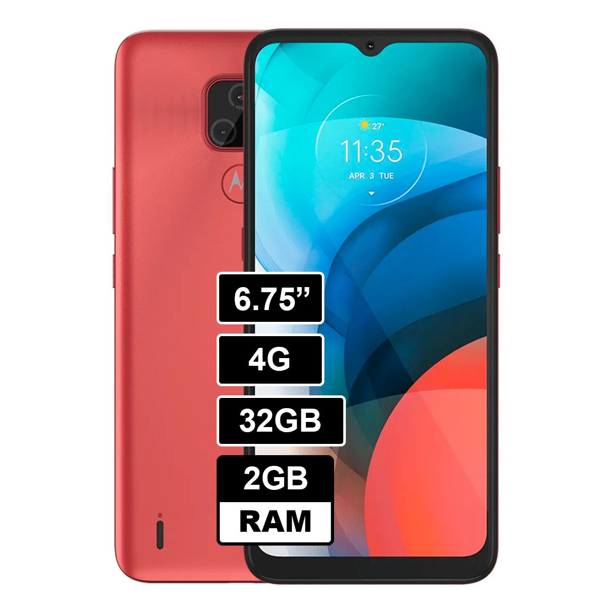 MOTOROLA - CELULAR MOTOROLA E7 32GB - 2GB ROSA