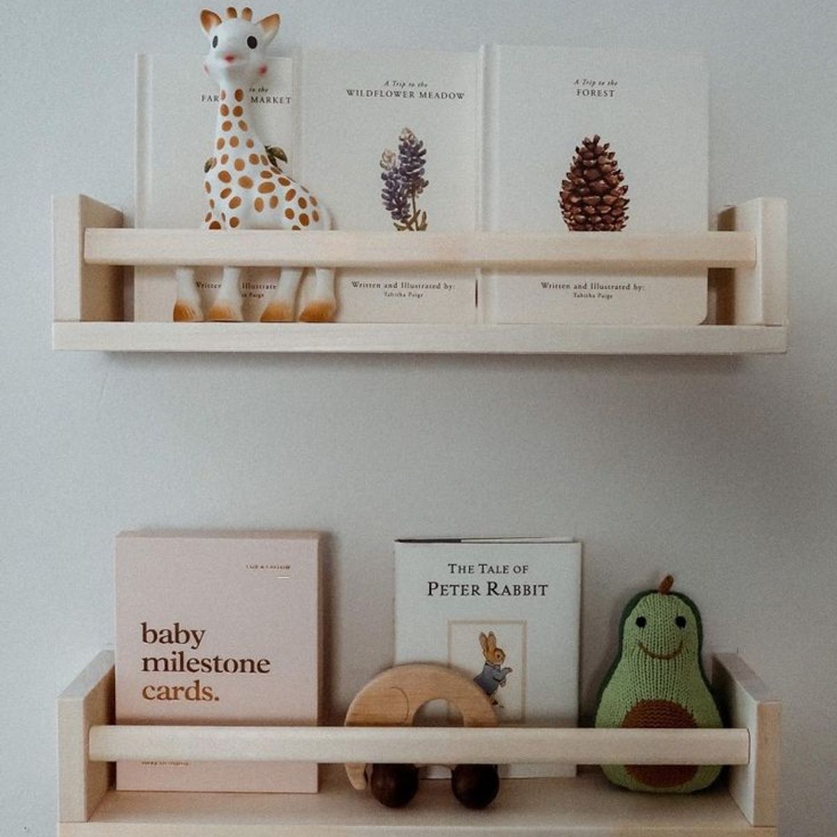 GENERICO - Repisa Librero Montessori Flotante de Madera Pino