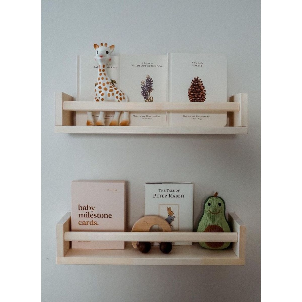 GENERICO - Repisa Librero Montessori Flotante de Madera Pino